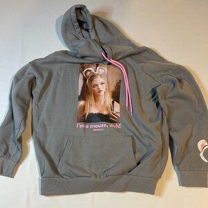 Mean Girls I‎ Am A Mouse Duh! Hoodie Sweatshirt Womens Size XS Gray Pullover